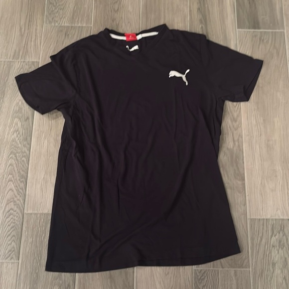 Puma Men’s V-Neck Black T-Shirt Size L - Picture 1 of 5